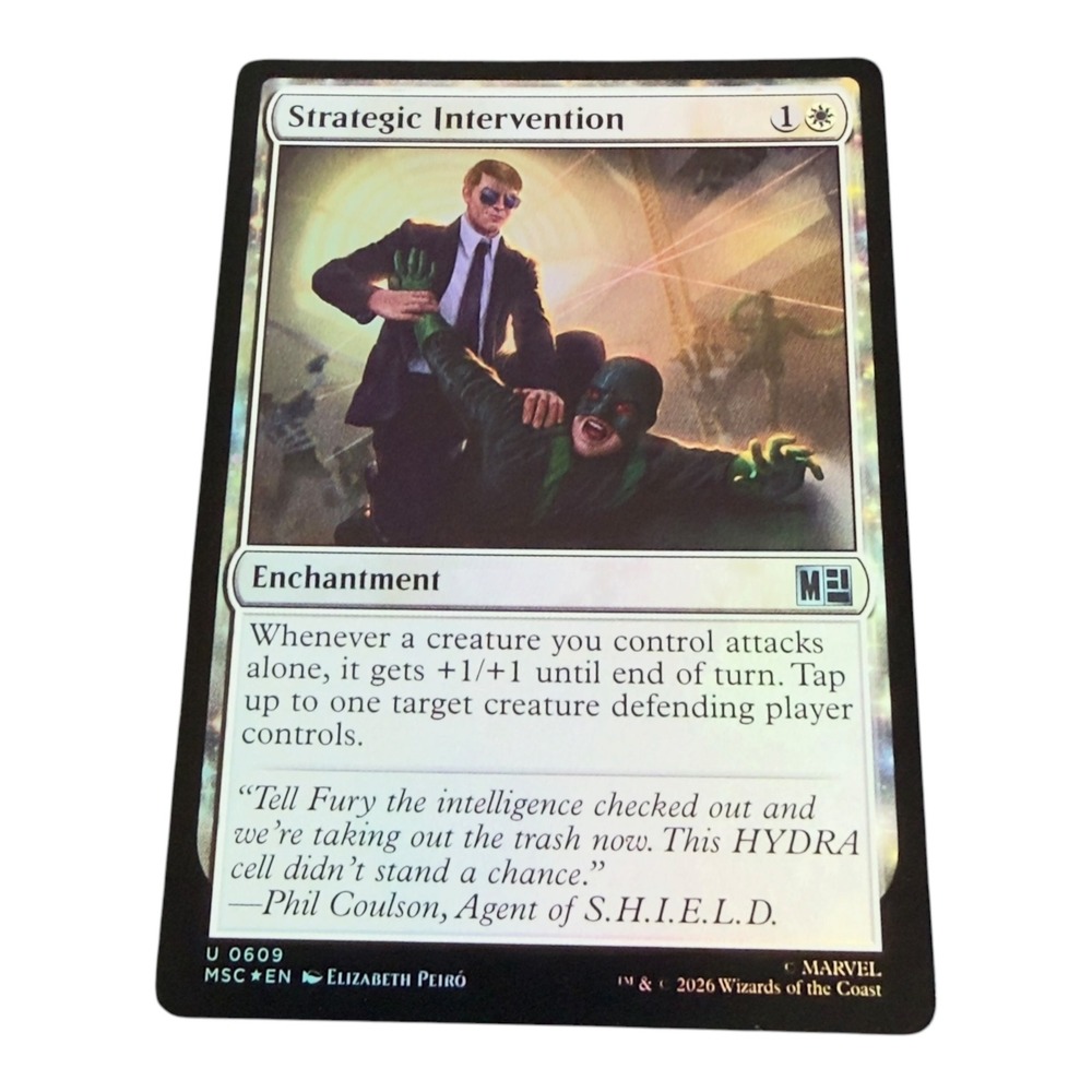 Magic The Gathering MTG Marvel Strategic Intervention Foil Phil Coulson Card